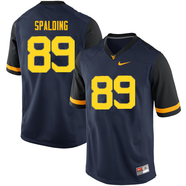Men #89 Dillon Spalding West Virginia Mountaineers College Football Jerseys Sale-Navy
